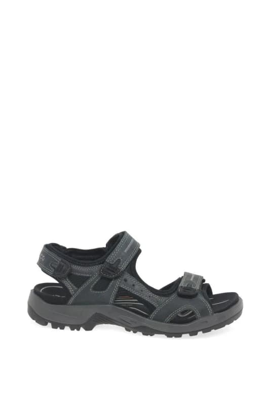 Image of ECCO Ecco Men 'Yucatan' Rip Tape Fastening Sandals in Blue Size: 7.5 Blue 7.5 Male 0809704169903