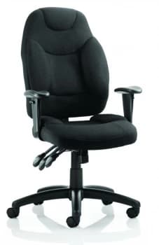 Image of Sonix Galaxy Task Operator Chair With Arms Fabric Black Ref OP000064