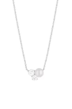 Image of Sterling Silver 925 Freshwater Pearl Cluster Pendant Necklace