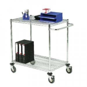 Image of Slingsby 2-Tier Chrome Mobile Trolley 373003