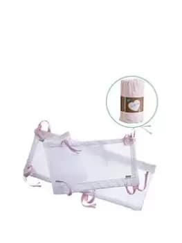 Image of Clair De Lune Stars & Stripes Cotbed Safe Sleep Bundle - Pink