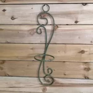 Image of Tom Chambers Handcrafted Verona Sage Green Patio Metal Garden Herb Plant Flower Pot Wall Mount Holder