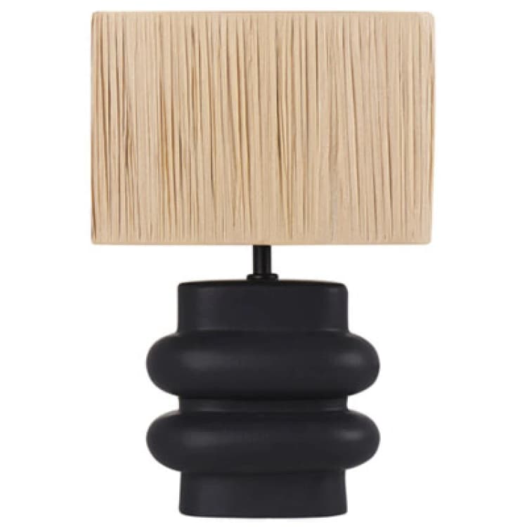 Image of Beliani Table Lamp Judy Ceramic Black