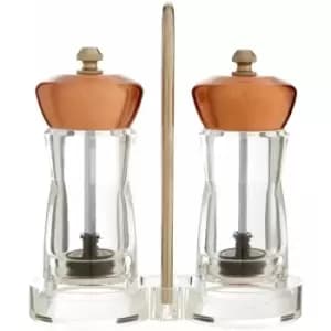 Image of Premier Housewares Salt and Pepper Copper Mill Set with Stand