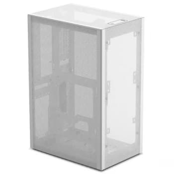 Image of Ssupd Meshlicious Mini ITX Case - Tempered Glass - White - PCIE 3.0