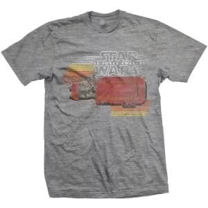Image of Star Wars - Episode VII Rey Speeder Retro Unisex XX-Large T-Shirt - Grey
