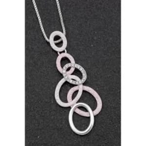 Image of Pastel Tones Blush Hoops Necklace