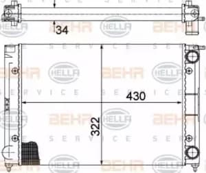 Image of Radiator Heat Exchanger 8MK376713-334 by BEHR