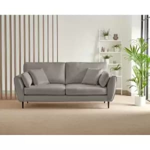 Image of Furniture Box Ida 3 Seater Grey Velvet Sofa