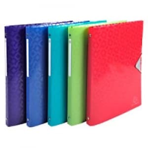 Image of Exacompta Ring Binder 51420E Polypropylene A4 4 ring 15mm Assorted Pack of 20