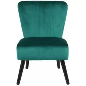 Image of Neodirect - Neo Emerald Green Crushed Velvet Shell Accent Chair
