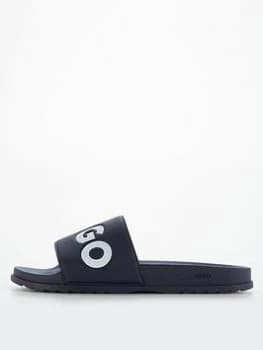Image of HUGO Match Slides - Navy, Size 6, Men
