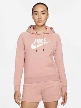 Image of Nike NSW Essential Pullover Hoodie - Pink Size M Women