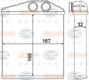 Image of Behr Heat Exchanger 8FH351000-501 with Seal Genuine for 8FH 351 313-531