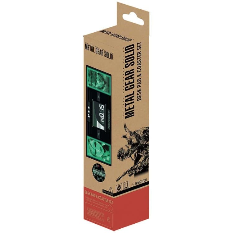 Image of Metal Gear Solid XL Desk Pad & Coaster Set Green unisex