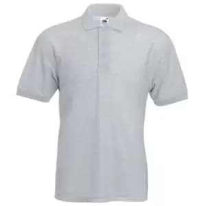 Image of Fruit Of The Loom Mens 65/35 Pique Short Sleeve Polo Shirt (4XL) (Heather Grey)