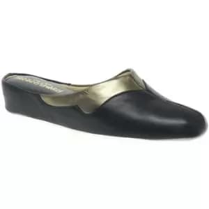 Image of Relax Slippers Messina Ladies Slipper womens Slippers in Blue. Sizes available:2,3,4,5,6,7,8