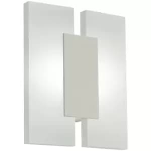 Image of Metrass LED 2 Lamp Flush Wall Light Satin Nickel - Eglo