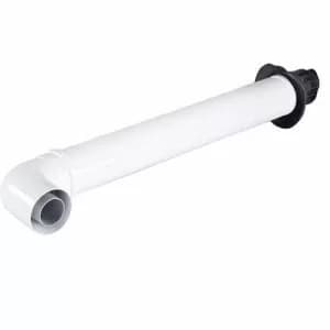 Image of Baxi Multifit Standard Horizontal Flue with Low Profile Elbow and Fixing Screws