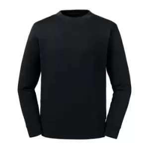 Image of Russell Unisex Adults Pure Organic Reversible Sweatshirt (XS) (Black)