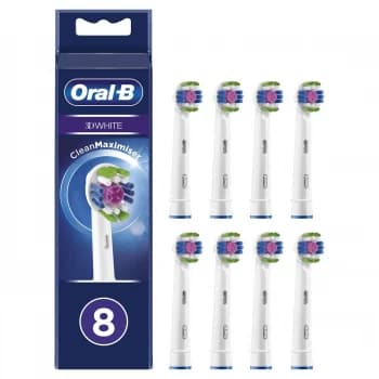 Image of Oral B 3D White Electric Heads Toothbrush 8Pcs