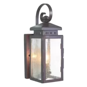 Image of Hythe 1 Light Outdoor Wall Lantern Light Old Bronze IP43, E14