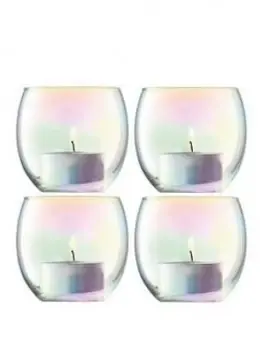 Image of Lsa International Pearl Set 4 Tealight Holders
