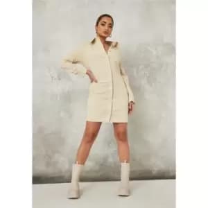 Image of Missguided Petite Shoulder Dress - White