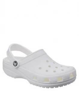 Image of Crocs Classic Clog Uni Flat Shoe - White, Size 7, Women