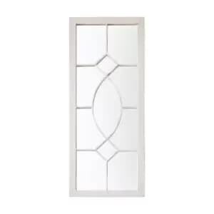 Image of Gallery Interiors Clapham Outdoor Mirror in White