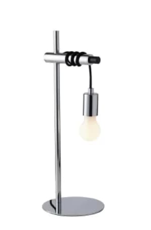 Image of Admiral Cable Table Lamp, Chrome, Black, E27