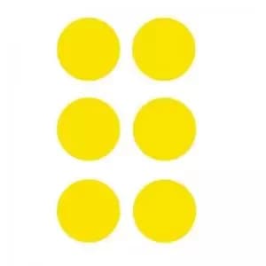 Image of Yellow Circles Floor Graphic adheres to most smooth clean flat