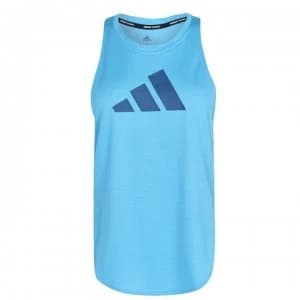 Image of adidas Bar Logo Tan Vest Ladies - Hazy Blue