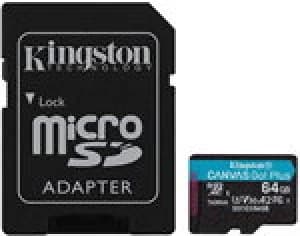 Image of Kingston Canvas Go Plus 64GB MicroSDXC Memory Card