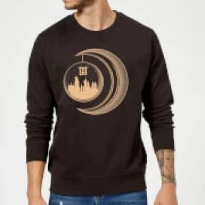 Image of Harry Potter Globe Moon Sweatshirt - Black - S