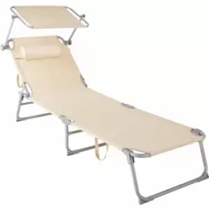 Image of Tectake Sun Lounger Chloe Cream
