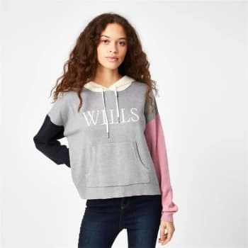 Image of Jack Wills Riley Knitted Hoodie - Pink Navy