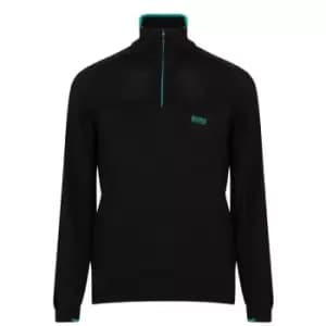 Image of Boss Zescon quarter Zip Sweater - Black