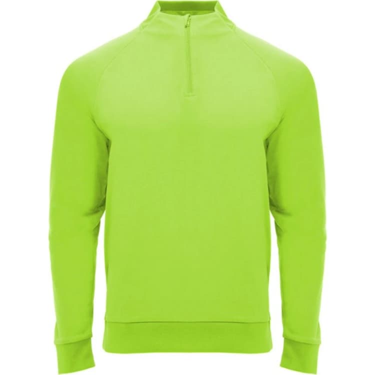 Image of ROLY Epiro Quarter Zip Long-Sleeved Sweatshirt in Light Green Size: 4 Years Light Green Unisex 4 Years