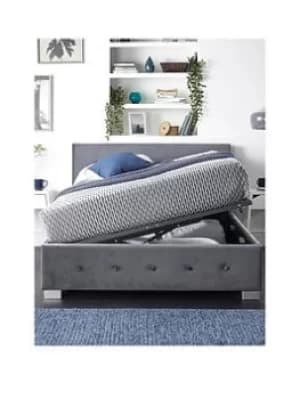 Image of Aspire Plush Velvet Side Opening Ottoman Bed Frame