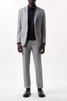 Image of Mens Slim Fit Mid Grey Marl Suit Jacket