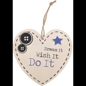 Image of Dream It Hanging Heart Sign