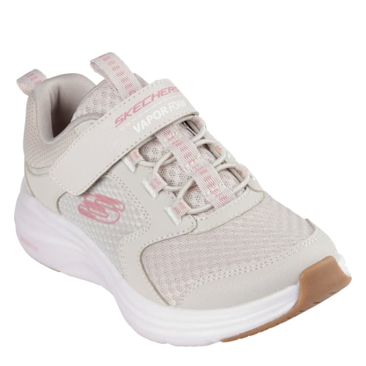 Image of Skechers Bungee And Strap Qtr Overlay Mesh S Slip On Trainers Unisex Kids Natural unisex C10 (27.5)