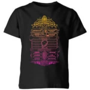 Image of Harry Potter School List Kids T-Shirt - Black - 3-4 Years
