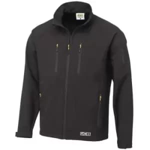Image of JCB Workwear Trade Softshell Black Jacket Waterproof Breathable Coat XXL D+IR