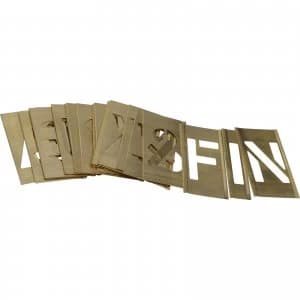 Image of Stencils Interlocking Brass Letter Stencil Set 2"
