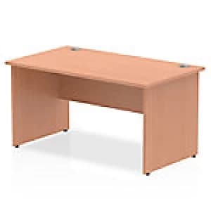 Image of Impulse Panel End 1400 Rectangle Desk Beech