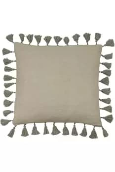 Image of Dune Chambray Tasselled Linen Look Cushion