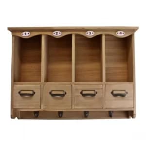 Image of Wooden Wall Hanging Storage Unit