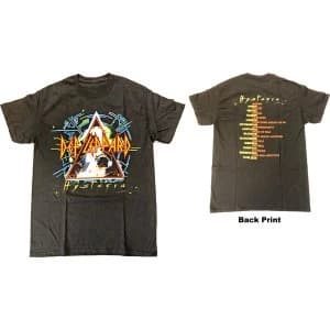 Image of Def Leppard - 2018 Tour Hysteria Mens XX-Large T-Shirt - Black